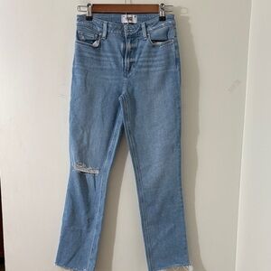 Women's Paige Cindy Cruiser Destructed Light Wash Distressed Jeans Size 26